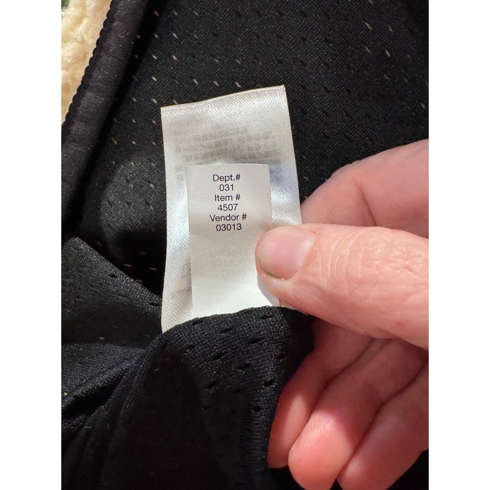 Eddie Bauer Women Sherpa Fleece Hoodie Pullover Tan Black Pocket Size L - Picture 9 of 13
